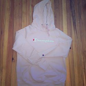 Pink Champion hoodie.